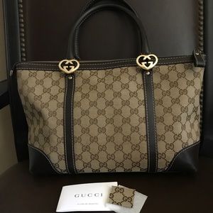 Authentic GG Gucci Canvas Tote